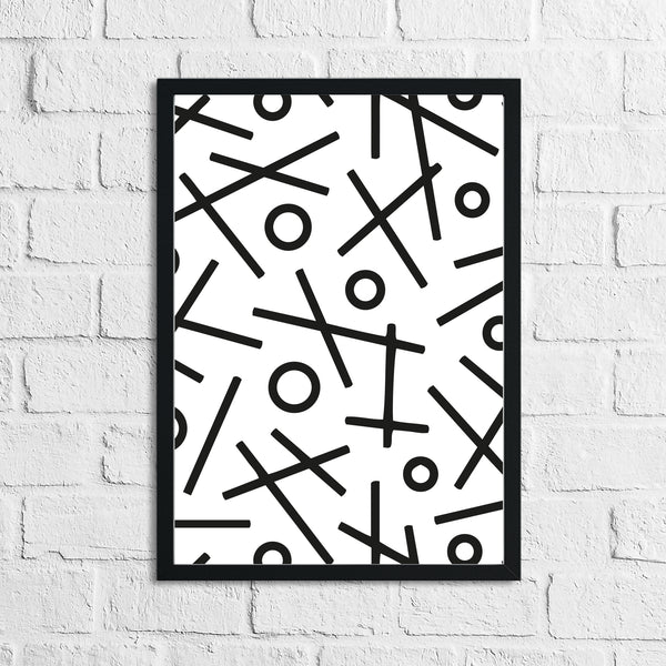 Abstract 3 Simple Line Bedroom Home Wall Decor Print