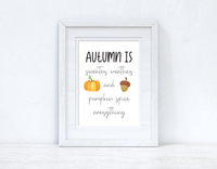 Autumn Is Autumn Seasonal Wall Home Decor Print