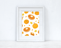 Autumn Pumpkin Pies Autumn Seasonal Wall Home Decor Print