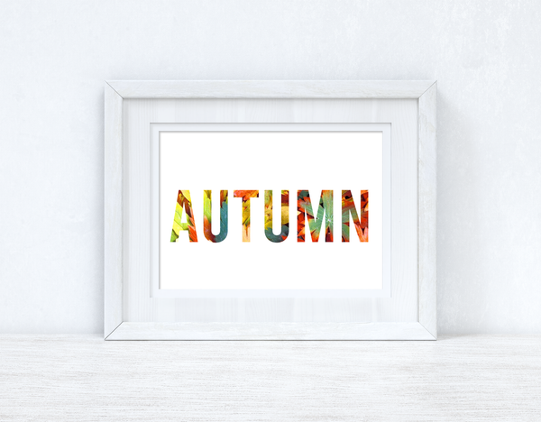 Autumn Bold Colourful Leaves Background Autumn Seasonal Wall Home Decor Print