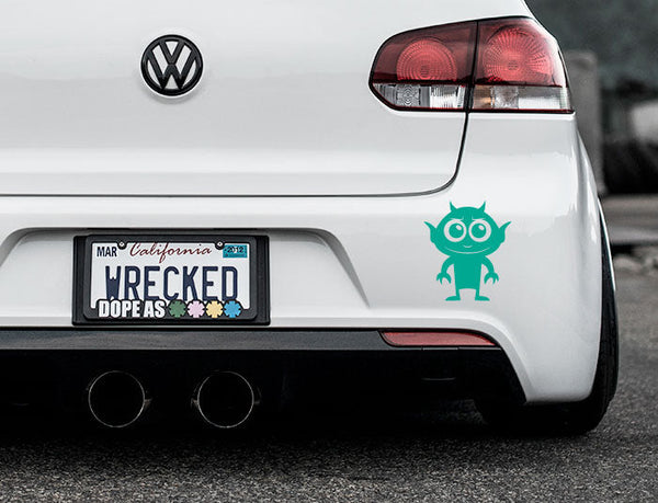 Adorable Demon Bumper Car Sticker