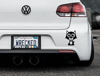 Adorable Wolf Bumper Car Sticker