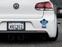 Adorable Clown Bumper Car Sticker