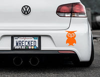 Adorable Owl Bumper Car Sticker