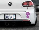 Adorable Alien Bumper Car Sticker