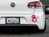 Adorable Snake Bumper Car Sticker