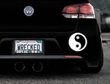 Yin Yang Bumper Car Sticker