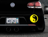 Yin Yang Bumper Car Sticker