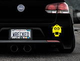 Adorable Lady Bumper Car Sticker