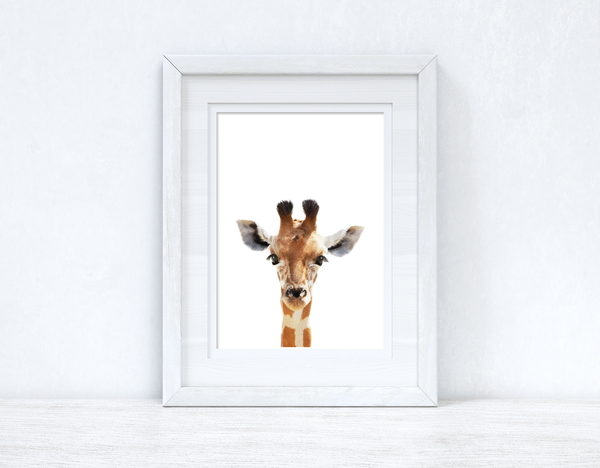 Baby Giraffe Wild Animal Unisex Nursery Children's Room Wall Decor Print
