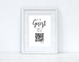 Be Our Guest Wifi QR Scan Home Wall Decor Print