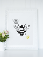 Bumble Bees 2022 Simple Bedroom Dressing Room Home Wall Decor Print