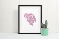 Classy With A Side Of Sassy Sarcastic Humorous Funny Wall Decor Quote Print