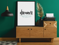 Dreamer Feather 2022 Boho Hippie Simple Home Wall Decor Print