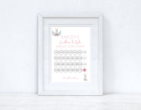 Personalised Name Countdown To Easter Spring A4 Weight Loss Diet Slimming Chart Tracker Print - st. lb Units - Laminated With Stars