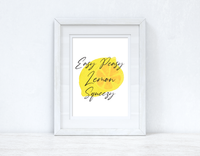 Easy Peasy Lemon Squeezy Summer Seasonal Wall Home Decor Print