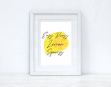 Easy Peasy Lemon Squeezy Summer Seasonal Wall Home Decor Print