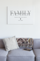 Family Surname Together Is When We Are Happiest 2022 Simple Home Wall Decor Print