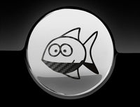 Funny Cartoon Fish Fuel Cap Cover Car Sticker