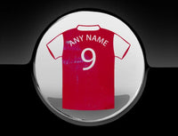 Personalised Football T-Shirt Fuel Cap Cover Car Sticker