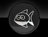 Funny Cartoon Fish Fuel Cap Cover Car Sticker