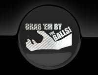 Grab Em By The Balls Fuel Cap Cover Car Sticker