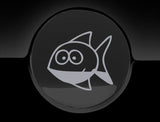 Funny Cartoon Fish Fuel Cap Cover Car Sticker