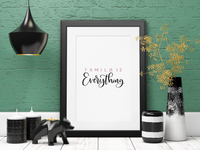 Family Is Everything 2022 Simple Home Wall Decor Print