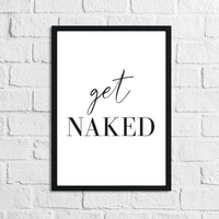 Get Naked Bathroom Wall Decor Print
