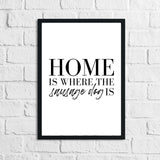 Home Is Where The Dachshund Frenchie Labrador Lover Animal Wall Decor Print