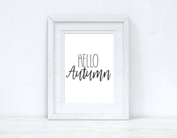 Hello Autumn Seasonal Wall Home Decor Print