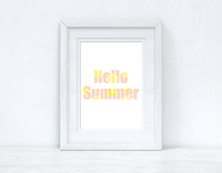 Hello Summer Lemons Summer Seasonal Wall Home Decor Print
