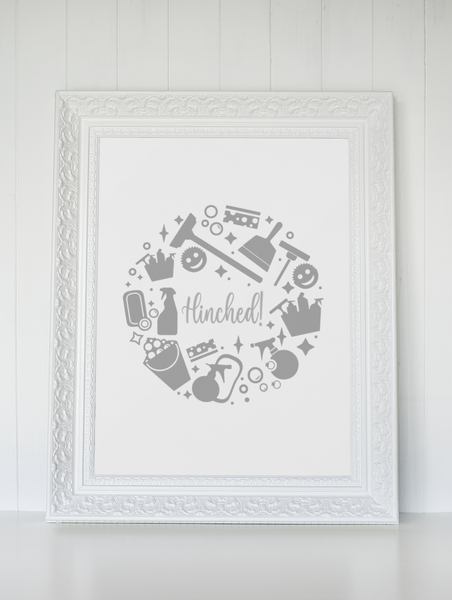 Hinched! Circle Cleaning Home Wall Decor Print