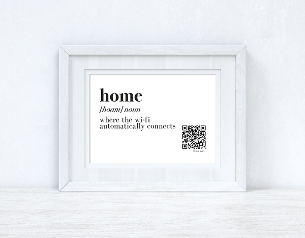 Home Wifi Definition Wifi QR Scan Home Wall Decor Print