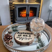 Autumn Seasonal Assorted Designs Wooden Log Disc