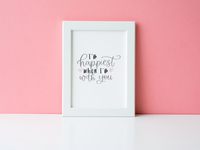I'm Happiest When I'm With You Valentine's Day Home Wall Decor Print