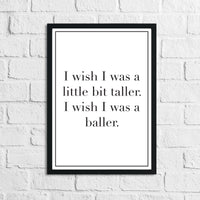 Wish I Was Taller Children's Room Quote Wall Decor Print