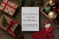 Its Penguining To Look Alot Like Christmas Seasonal Hammered Card & Envelope