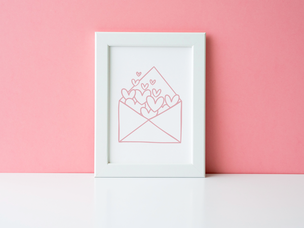 Love Letter Valentine's Day Home Wall Decor Print