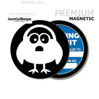 Cartoon Bird 90mm Magnetic Parking Permit Windscreen Disc Holder