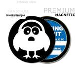 Cartoon Bird 90mm Magnetic Parking Permit Windscreen Disc Holder