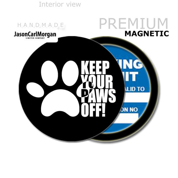 Dog Paws 90mm Magnetic Parking Permit Windscreen Disc Holder