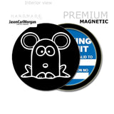 Cartoon Mouse 90mm Magnetic Parking Permit Windscreen Disc Holder