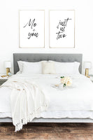 Me + You Just Us Two Couple Set Of 2 Bedroom Prints