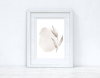 Natural Watercolour Leaves 4 Bedroom Home Wall Decor Print
