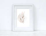 Natural Watercolour Leaves 6 Bedroom Home Wall Decor Print
