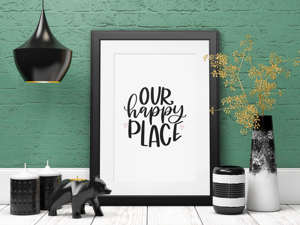 Our Happy Place 2022 Simple Home Wall Decor Print