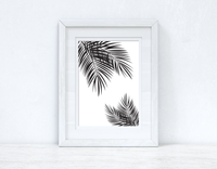 Palm Leaves Black Home Simple Home Wall Decor Print