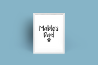Personalised Dog Cat Name Dad Fathers Day Collection