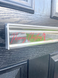 Merry Christmas Candy Cane Letter Box Letterbox Decor House Sticker Label